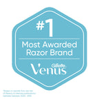 Gillette Venus Razor for Women, Extra Smooth Contour, Includes 1 Reusable Razor Handle + 4 Count 5-Bladed Razor Refills, with Flexiball Pivoting Handle and Shower Holder