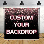 Giohotival 8x8ft Custom Backdrop Personalized Photo Backdrop with Picture Backdrop for Photography, Gift for Christmas, Birthday, Wedding, Graduation, Valentine's Day (96x96in)