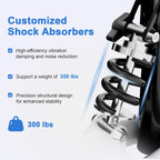 Aojin Knee Scooter for Adults for FootInjuries, 300lbs Capacity, All Terrain Foldable Knee Scooter Walker with Bag, 13" Wide Pu Seat, Compact Crutches Alternative (Black)