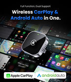 Teeran 2 in 1 Wireless CarPlay and Android Auto Adapter