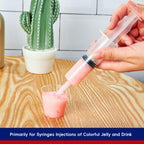JOLLY CHEF 50 Pack Jelly Shot Syringes with Lid 1.5 oz Medium Containers