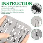 Boao 15 Pieces Plastic Tree Trunk Protector Trees Guard Bark Plant Protectors Locking Tree Guard with 100 Pieces Zip Ties for Protecting Trees from Trimmers and Small Animals(Grey)