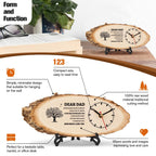 BeauGift Dad Gifts, Wooden Clock Birthday Gifts for Daddy from Daughter Son