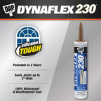 DAP Dynaflex 230 Premium Elastomeric Sealant, Cedar Tan, 10.1 Oz (7079818412) (Pack of 6)