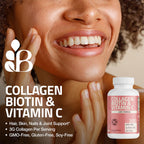 Bronson Collagen Peptides 3000mg (per Serving) with Biotin & Vitamin C - for Hair, Skin & Nails Support, Non-GMO, 300 Tablets