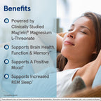Jarrow Formulas Magnesium L-Threonate, MagMind Magtein Magnesium Supplement, Brain Supplements for Memory Support, 90 Veggie Capsules, Up to a 30 Day Supply