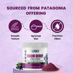 AKI Maqui Berry Extract Powder – Wild Harvested from Patagonia, High in Anthocyanins & Polyphenols, Freeze-Dried Superfruit for Smoothies, Non-GMO, Vegan, 150g/ 5.3 oz