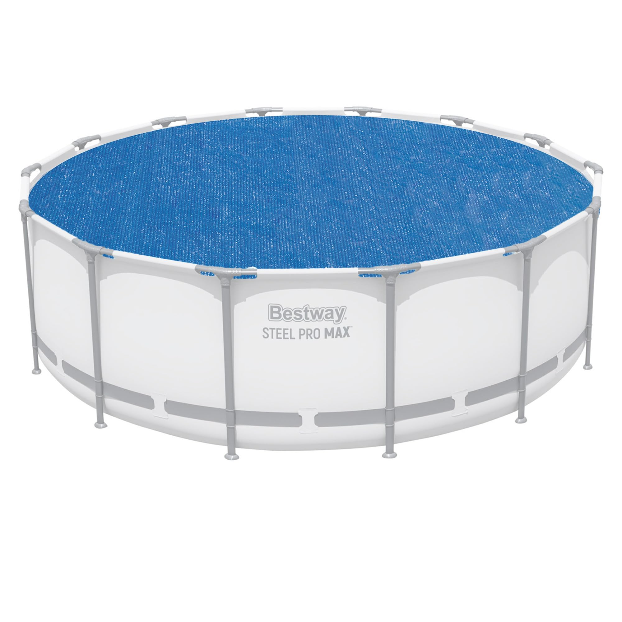 Bestway Round Solar Pool Cover for 18' Above Ground Pool - Frame and Steel Wall Models, Solar Heating Protector with Outdoor Leaf & Debris Protection