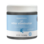 Amazon Basics Gel Odor Eliminator, Activated Charcoal, Fragrance Free, 17 Oz, Pack of 6