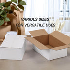 8x5x3 Shipping Boxes Set of 40, White Kraft Corrugated Cardboard Small Boxes Mailers for Packaging(20.3x12.7x7.6 cm)
