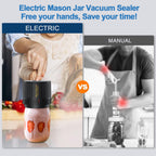 LOVE MOMENT Electric Mason Jar Vacuum Sealer Kit with One Touch Auto-Pause