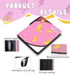 Trading Card Binder 9 Pocket,Card Binder 900 Pockets,Card Book Holder Cards with 50 Removable Sleeves,3-Ring Zip Design MTG/TCG/Sport Collectible Trading Card Albums Gifts for Boys and Girls (Pink)