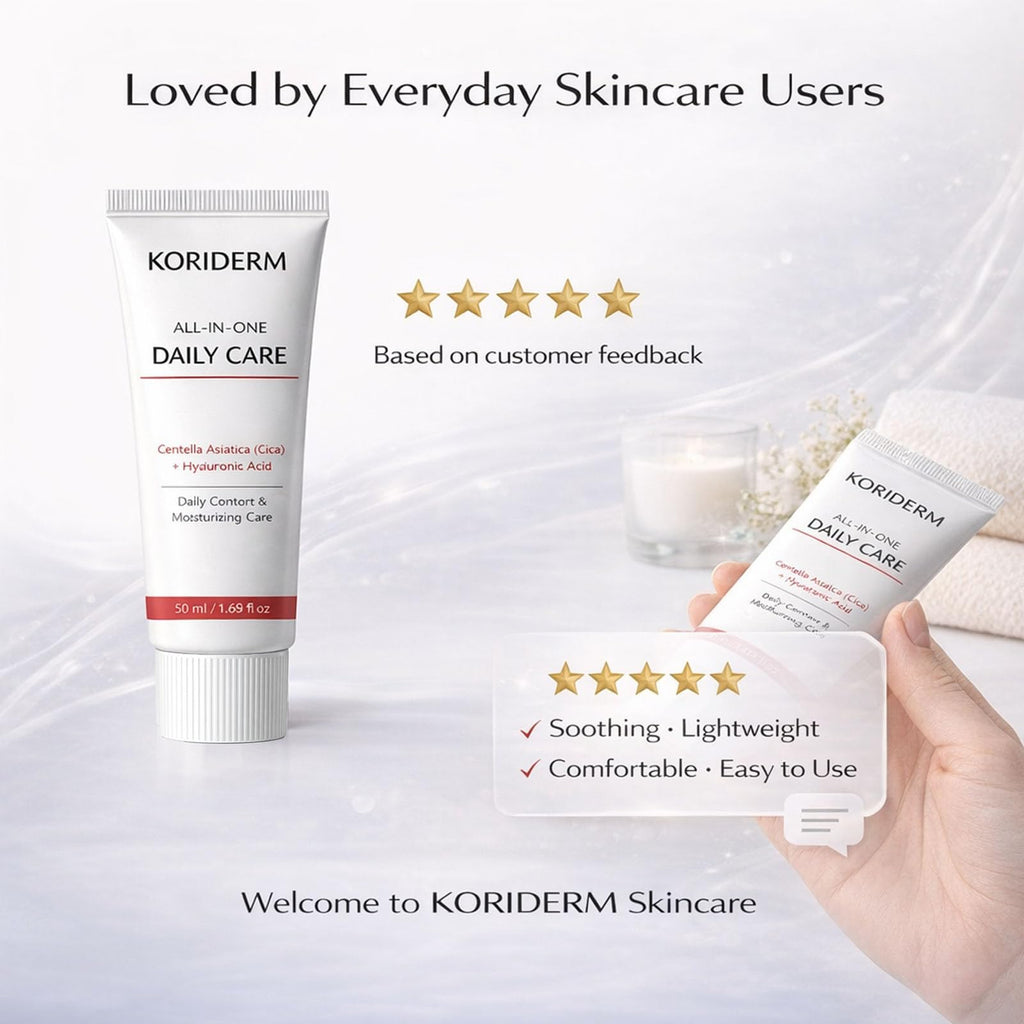 KORIDERM Cream, All-In-One Daily Moisturizing Face Cream with Centella Asiatica (Cica) & Hyaluronic Acid – Lightweight All-in-One Skin Care for Daily Comfort – 50 mL / 1.69 fl oz (1)