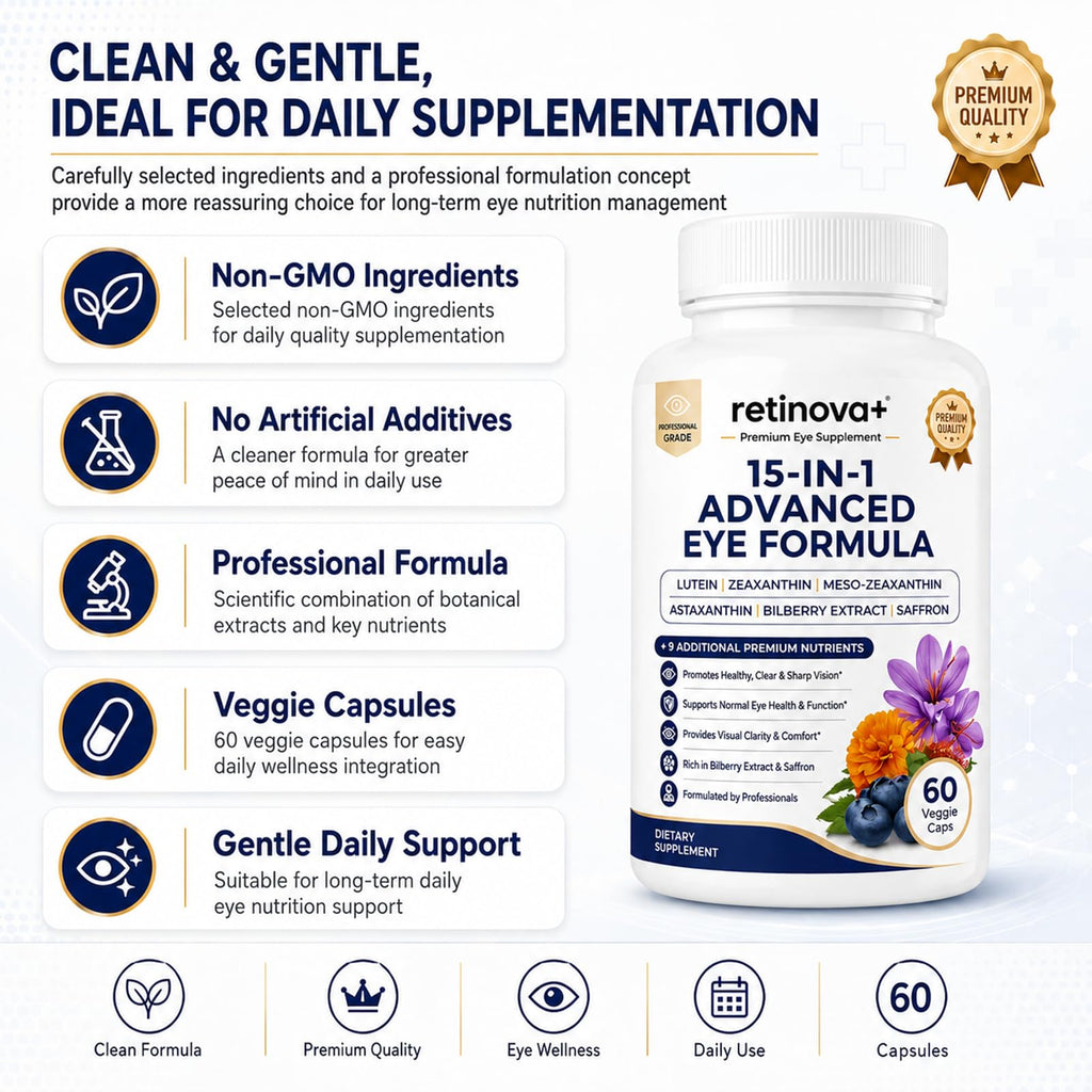 Retinova+ 15-in-1 Advanced Eye Formula, 60 Capsules
