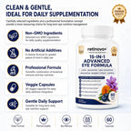 Retinova+ 15-in-1 Advanced Eye Formula, 60 Capsules