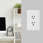 Bates- 1-Gang Duplex Wall Plate, 3.18"x 4.98", 20 Pack White