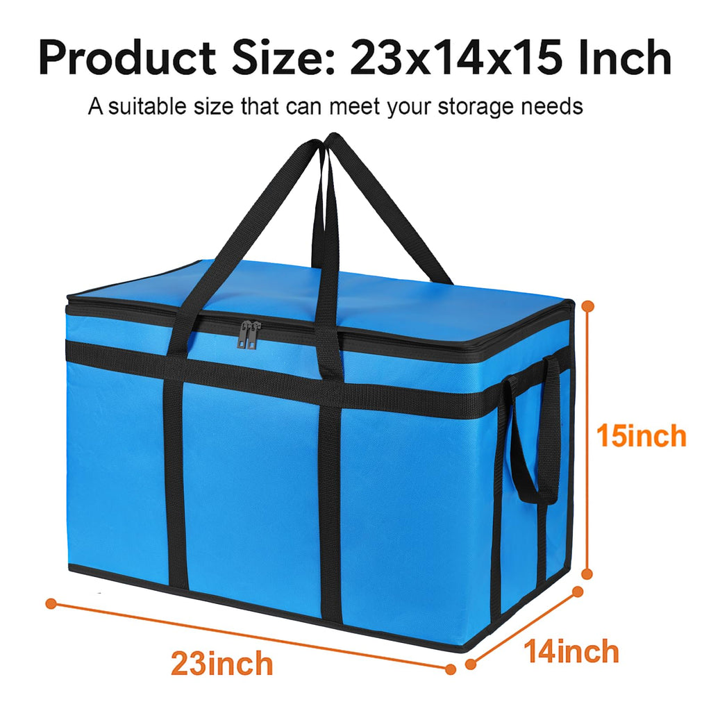 Bodaon 3 Pack Insulated Food Delivery Bags with Hard Bottom, XXXL Cooler