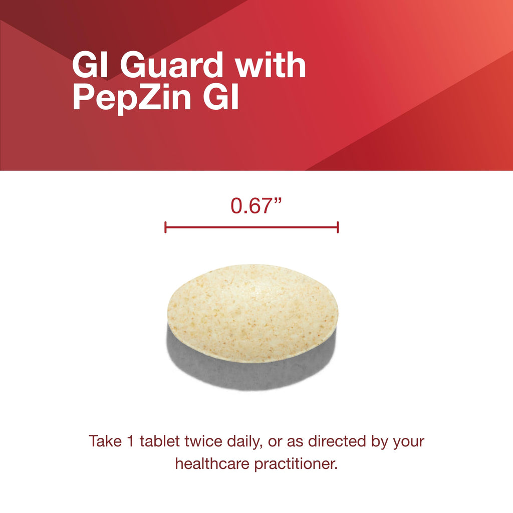 Protocol for Life Balance GI Guard - for Gastric Health & Comfort - with PepZin GI - Digestive Gut Support - Non-GMO & Vegan - 60 Tablets