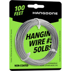 HANGDONE Picture Hanging Wire #5 – 50lbs Capacity – 100ft – 16 Gauge Non-Coated Steel | Flexible & Heavy-Duty | for Frames, Mirrors & Wall Décor