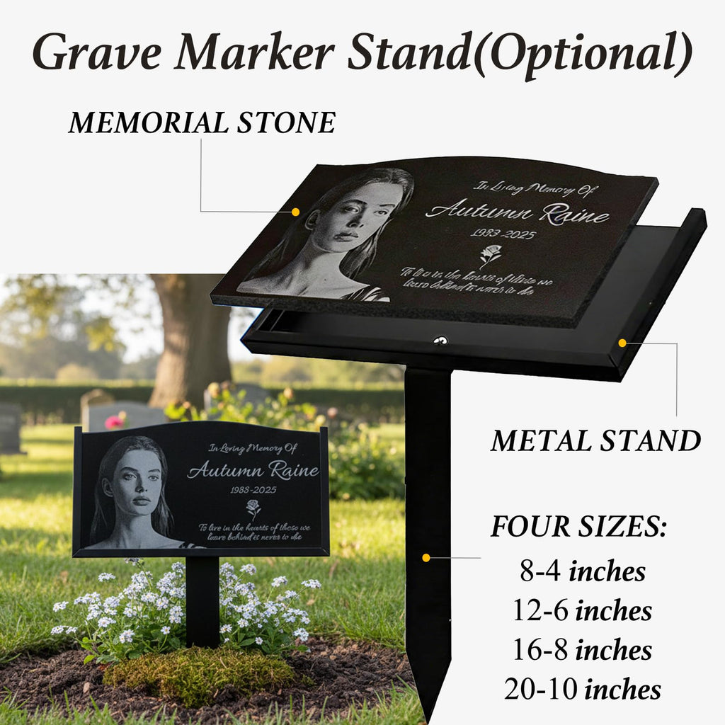 WANGYOU Personalized Headstones, Custom Grave Marker for Cemetery Humans