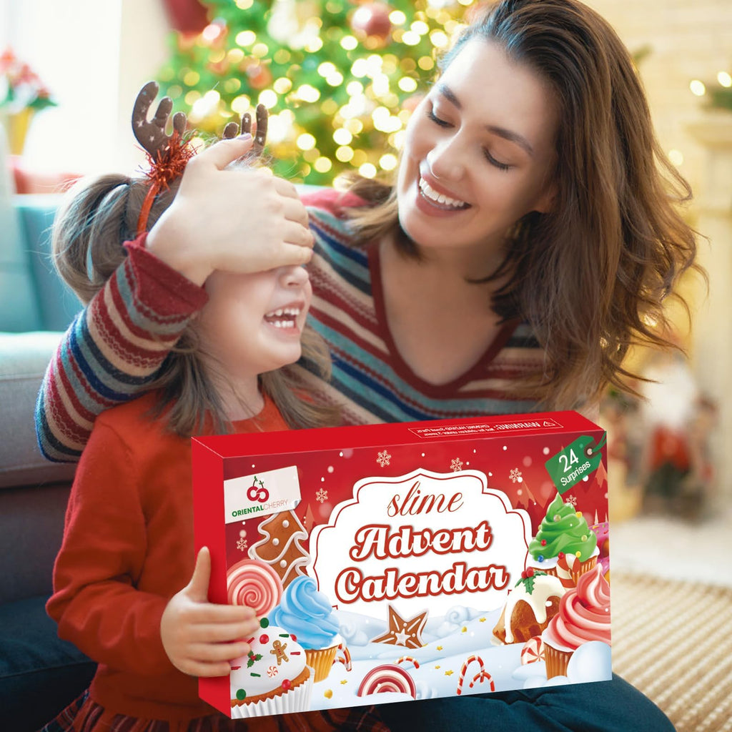 Advent Calendar 2026-24 Days of Slime and Charms Kit - Christmas Kids Gifts