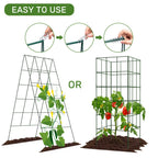 AGTEK 2 Packs 18" x 46" Foldable Cucumber Trellis for Cucumber, Climbing Plants, Vegetable Flowers