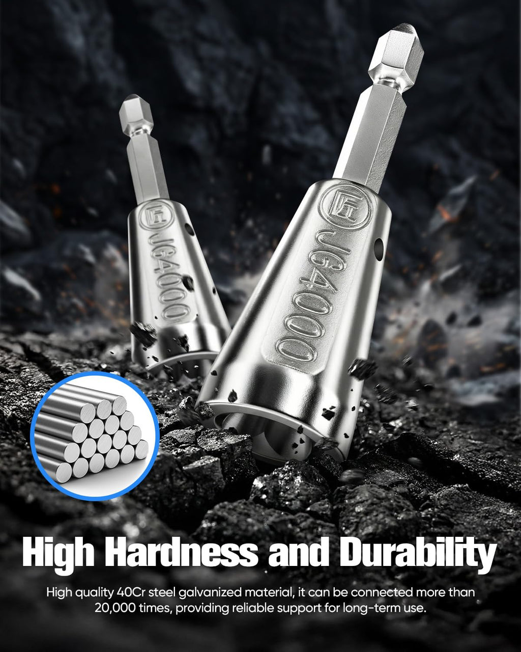 Wire Twister Tool for Drill, 2026 Upgrades Wire Nut Twister for Drill Profession Electricians Tool, 6MM Hex Shank Cable Wire Twisting Tool Wire Twister Wire Connector for 9-22 AWG (4pcs)