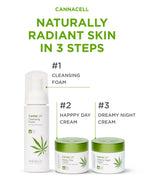 Andalou Naturals Cannacell Happy Day Cream - Hydrating Face Moisturizer with Nourishing Stem Cells - Rich in Vitamins, Plant-Based Proteins, & Omegas for Glowing Skin - 1.7 Fl Oz