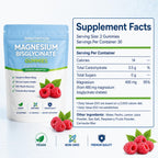 BELANO Spnutrition Magnesium Bisglycinate Gummies, 400mg per Serving, with Magnesium Bisglycinate Chelate, Sea Salt, Raspberry Fruit Powder, Strengthen Bones, Everyday Wellness, 60 Gummies