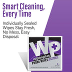WIPESPLUS Probe Wipes, Thermometer Wipes, Meat Probe Wipe with Individual Satchets for Home and Business, 1000 Count, 10 Packs of 100, White