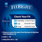 FitRight Overnight Unisex Large Underwear, (40-56 in Waist) 14 Count, Maximum All Night Disposable Incontinence Protection, Pull-On Absorbent Underwear for Men and Women, 1 Bag