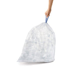 simplehuman Code A 90 Count Custom Fit Liners, Drawstring Kitchen Trash Bags, One-by-One Mess-Free Dispense, Extra Thick & Double Seamed, 50% PCR Plastic, 4.5 Liter / 1.2 Gallon, White
