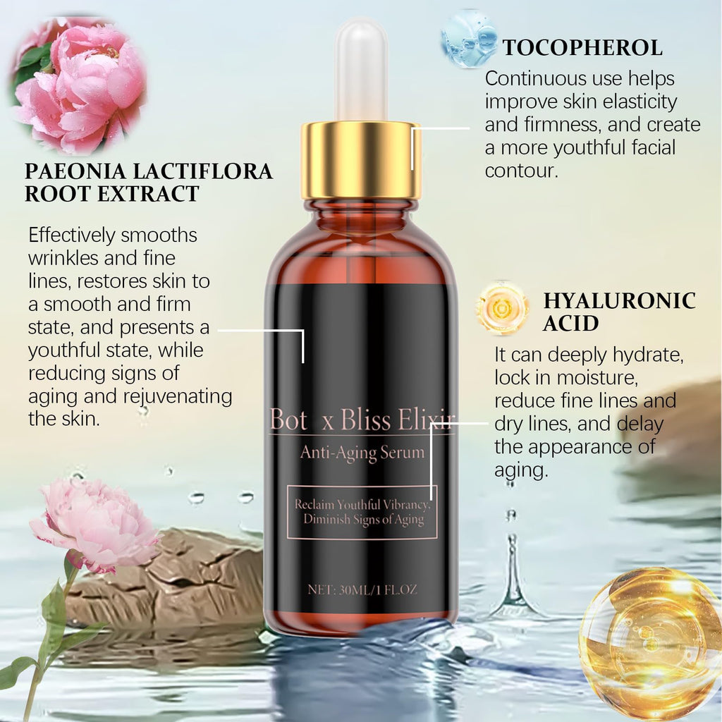 Boto Bliss Elixir Serum, Anti Wrinkle Serum, Bot-o Seru-m For Deep Wrinkles, Olavitas Bo-to Ser-um, Olivita Liquid B-oto Seru-m, Reclaim Youthful Vibrancy, Diminish Signs Of Aging(1 Pack)