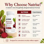 QNJIX Nutrise Beetroot Capsules - 1000mg, Beetroot Circulation Supplement with Grape Seed Extract, 3-in-1 Formula, Boost Energy, Improve Mental Clarity, Non-GMO & Gluten Free, 90 Capsules (1)
