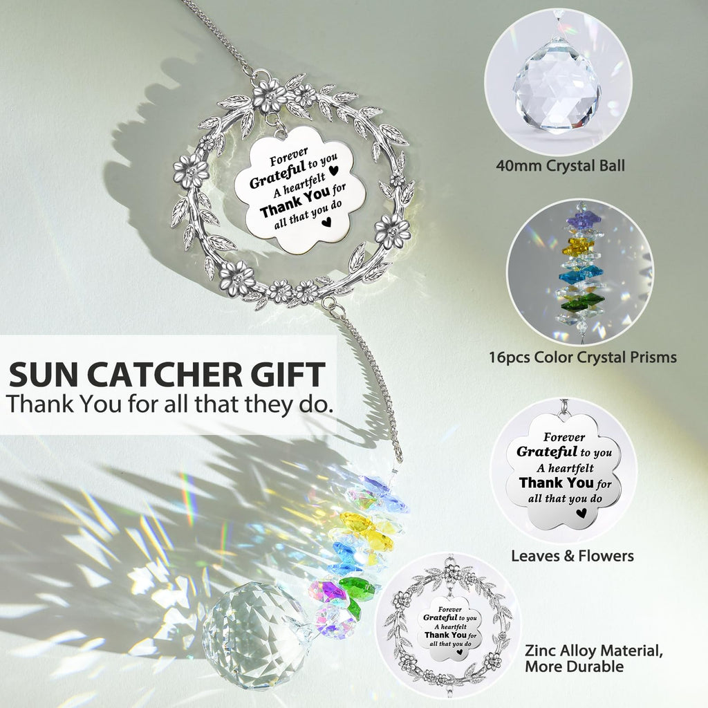 Thank You Gifts for Women, Sun Catcher Gift with Engraved Thank You Message