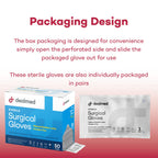 Dealmed Disposable Latex Gloves – Medical Gloves, Multi-Layer, Size 7, 50 Pairs Per Box