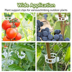 Plant Support Clips, Reusable Garden Clips for Securing Plants (100, White)