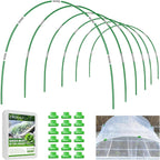 10×20 FT Ultra Fine Garden Mesh Netting with 36PCS Fiberglass Hoops, Reusable Raised Garden Bed Cover for Vegetables Fruits, Outdoor Garden Netting Kits for Greenhouse