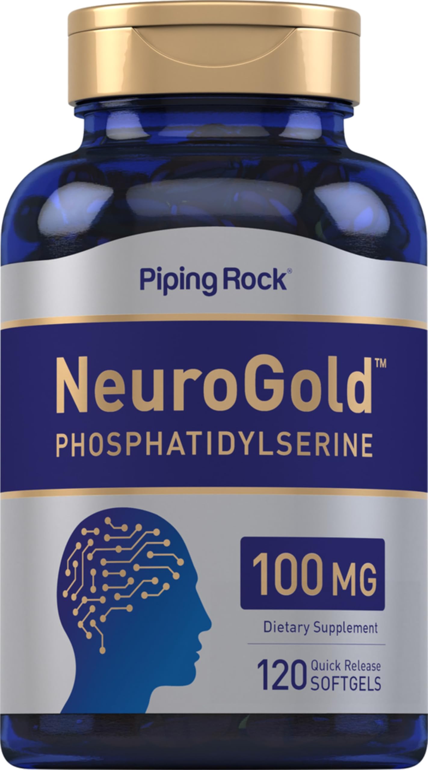 Piping Rock Phosphatidylserine 100mg | 120 Softgels | NeuroGold