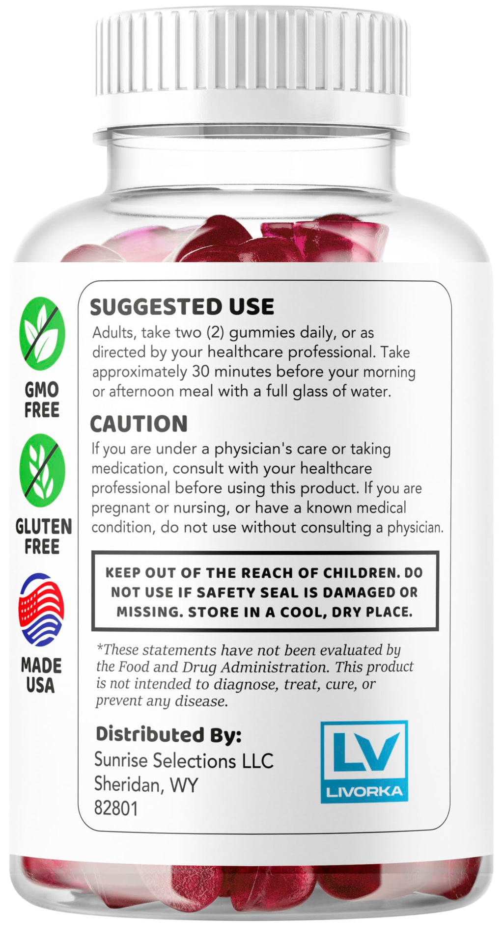 Libicade Gummies - Official Libicade Premium Supplement Gummy for Men - Maximum Strength, All Natural Drive Advanced Formula Daily Support Overall Health & Wellness, 60 Gummies for 1 Month