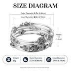 Beaded Pearl Bangle Wrap Bracelet - Fashion Bohemian Jewelry Multilayer Charm Bracelet with Thick Silver Metal Beads, Gift For Women(Metal)