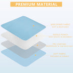 DAHAPYBOO Washable Underpads, 34"x52" 4 Pack Incontinence Bed Pads, Heavy Absorbency Reusable for Elderly, Kids, Adults and Pets, Waterproof Quick Drying for Bed, Sofa, Floor