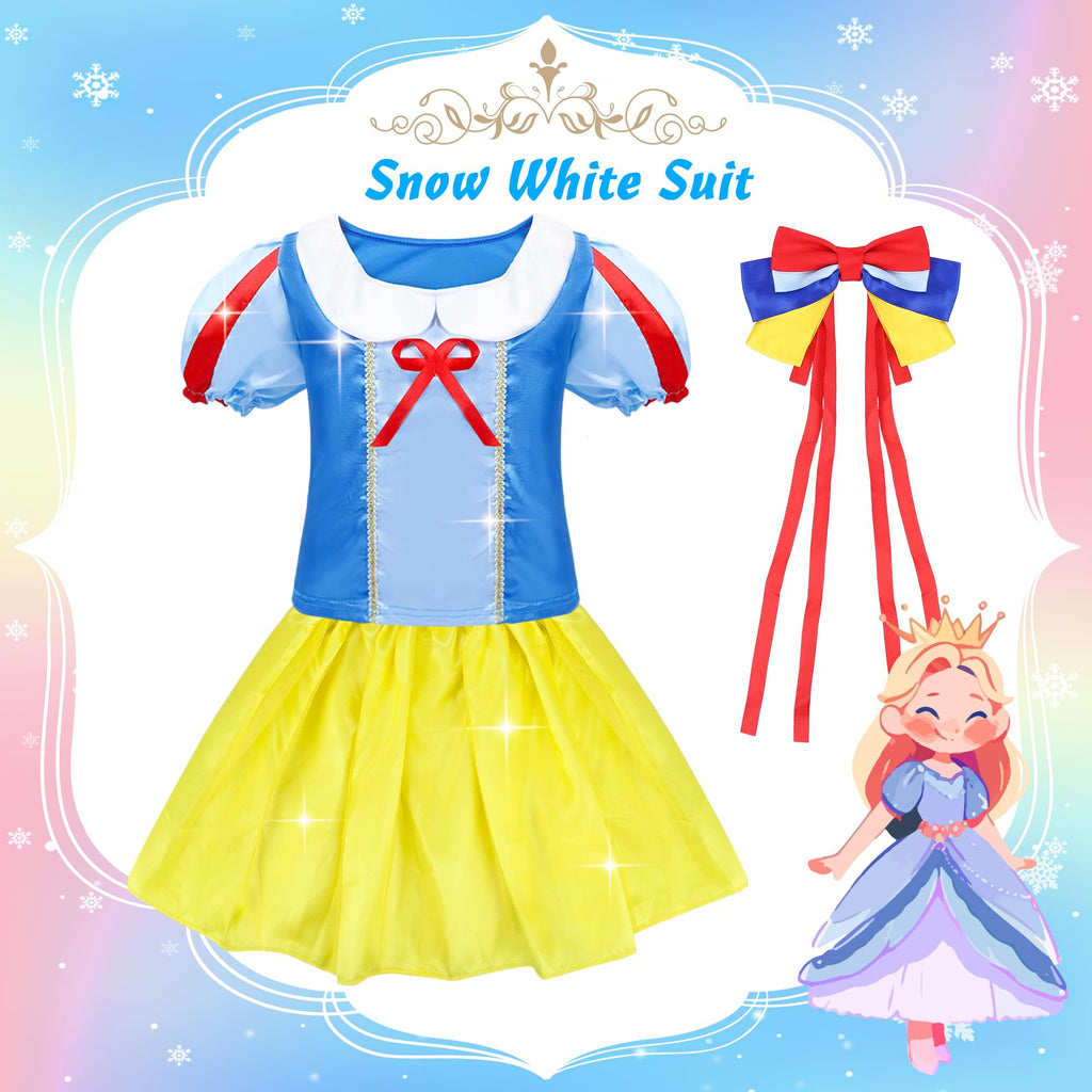 Princess Dress Up Clothes for Girls 3-6, Pretend Play Toy Gift Suitcase Set