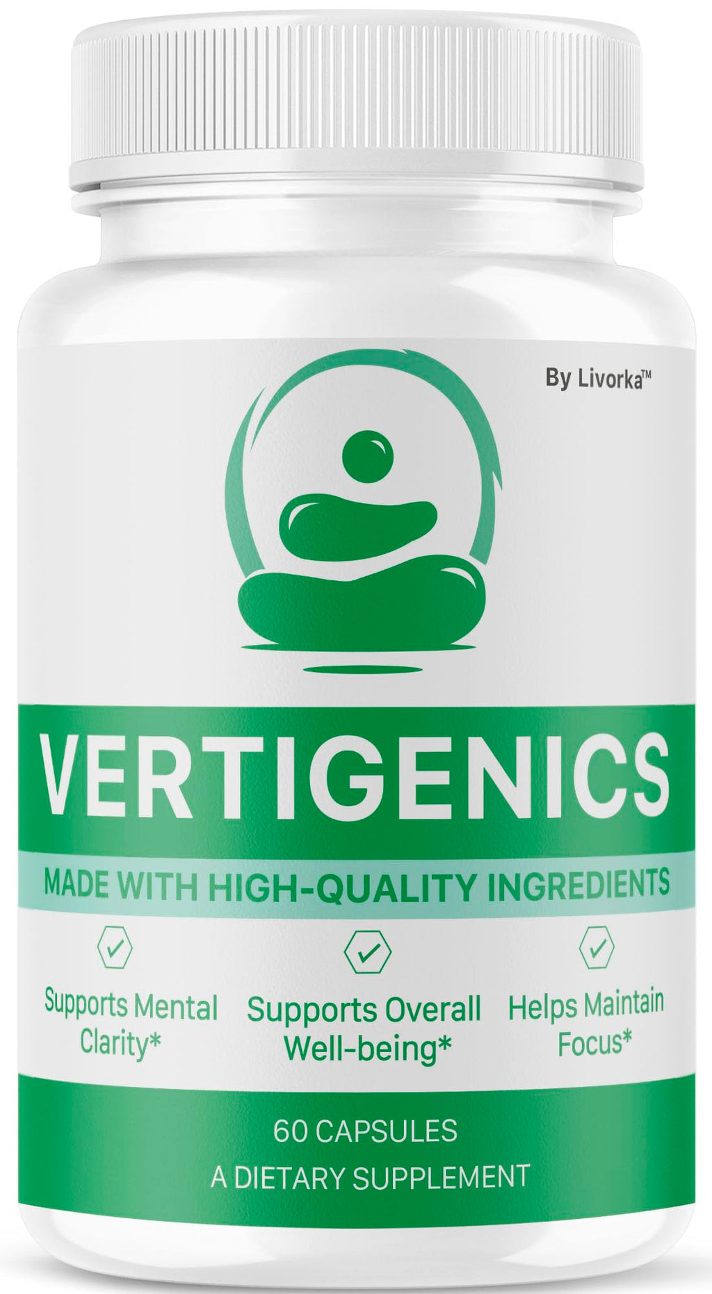 Vertigenics Supplement Capsules, Vertigenics Review, Vertigenics Advanced Formula Brain Health Support, Vertigenics Pills All Natural Formula, 60 Capsules for 1 Month