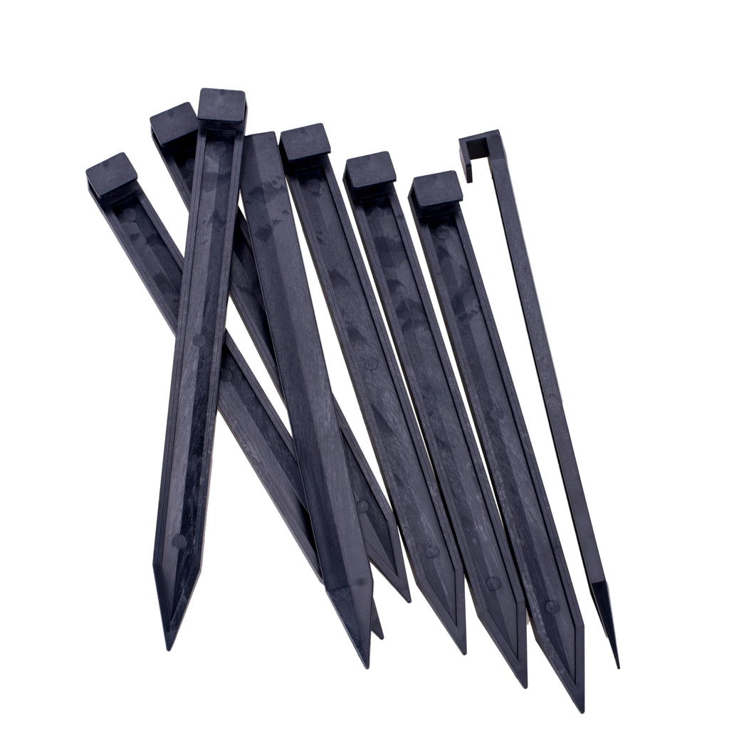Landscape Edging Spikes, 30 Pcs 10 Inch Garden Spikes Anchoring Spikes for Paver Edging, Weed Barriers, Turf, Tent, Weed Barrier, Timber, Carpentry, Tent etc. (30, Black)
