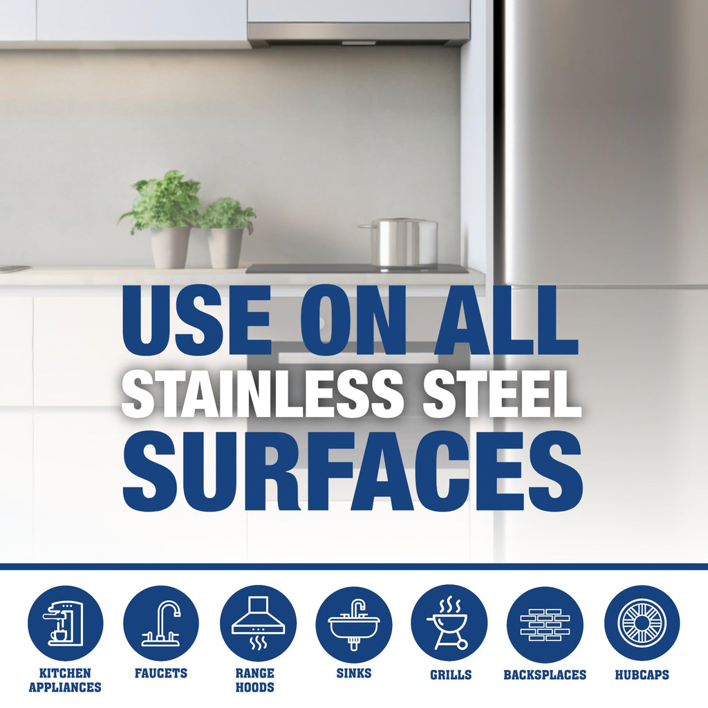 Bar Keepers Friend Stainless Steel Cleaner and Polish Spray (2 x 25.4 oz) Removes Oily Fingerprints, Hard Water Stains, Grime & Food Debris without Scratching or Dulling Appliances & Surfaces