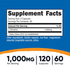 Nutricost L-Citrulline 500mg, 120 Capsules - Gluten Free, Non-GMO, 1000mg Per Serving (60 Serv) (Pack of 2)