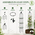 FOLLOOK Garden Obelisk Trellis for Climbing Plants Outdoor, 67", 1 Pack