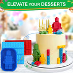 6 Pcs Robot and Bricks Silicone Molds for Chocolate and Candy