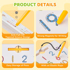 GAMENOTE Magnetic Number Tracing Board, 2 in 1 Double Sided Numbers 1-20 Writing Board for Toddlers & Kids, Preschool Handwriting Learning Toys, Educational Math Manipulatives